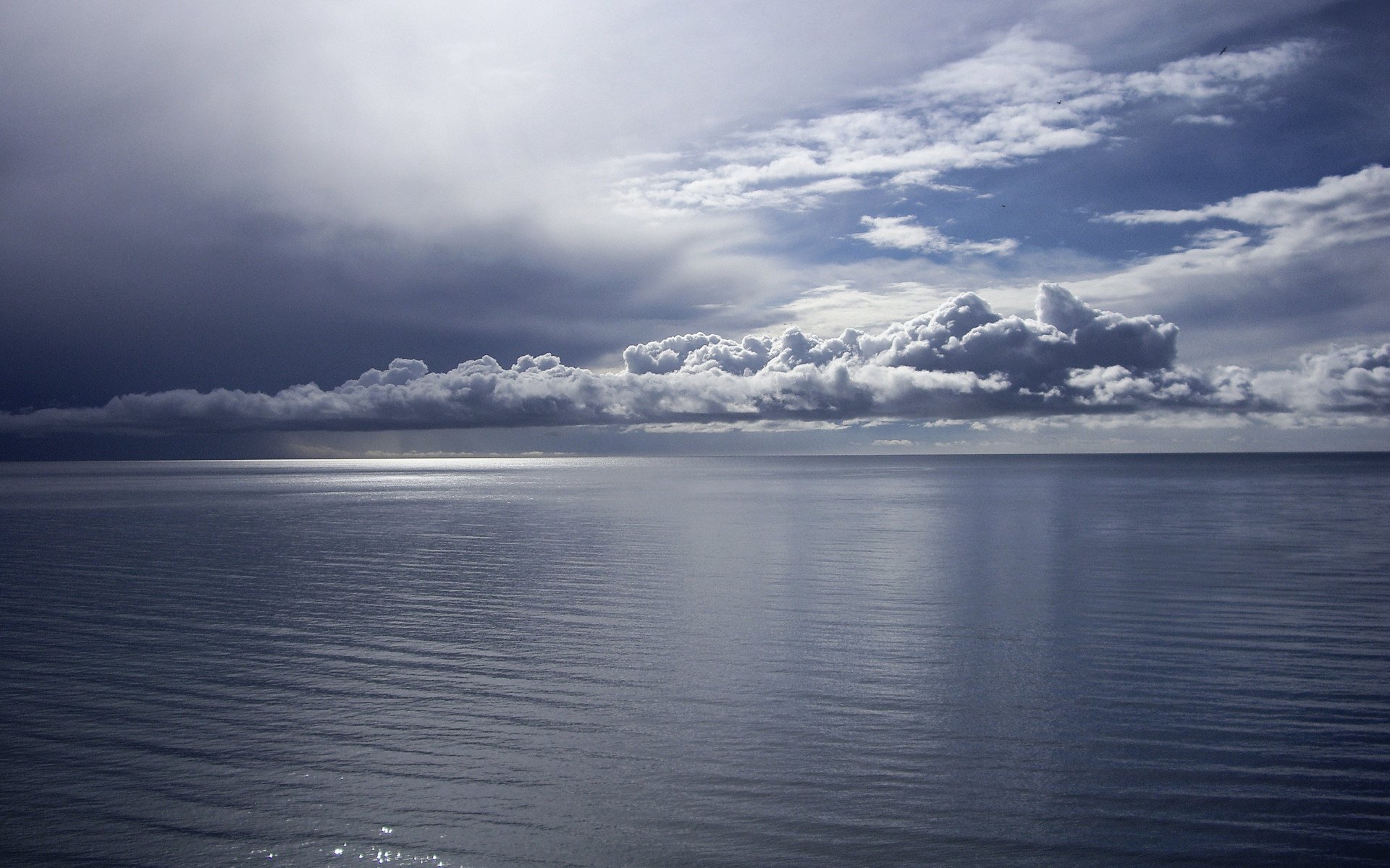 mare acqua nuvole orizzonte calma