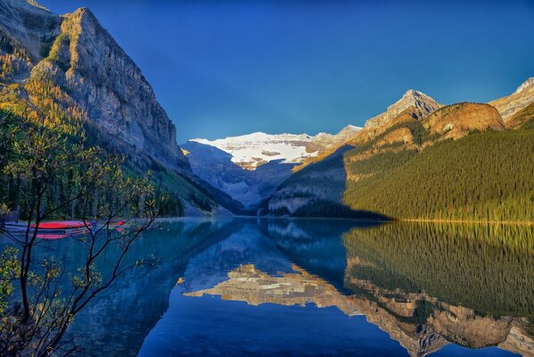 Nationalpark mit klarem Wassersee