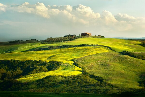 Toscana en Italia, casa con viñedo