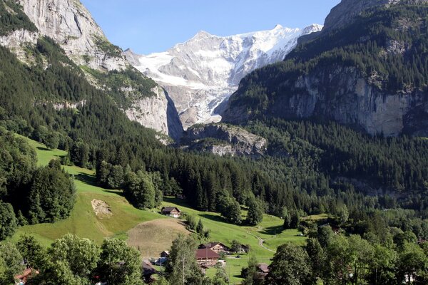 Bright summer in the Swiss mountains