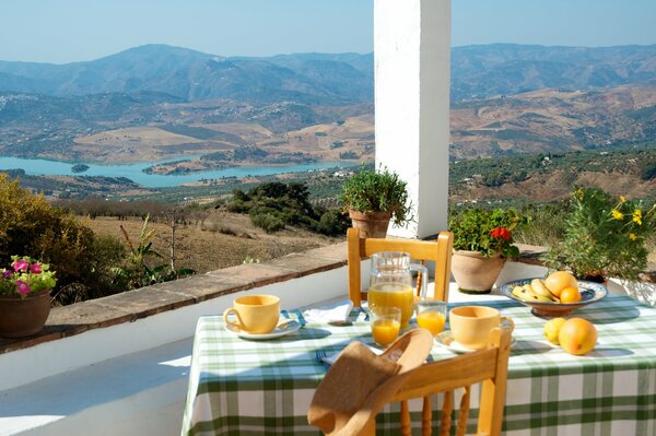 Vista desde la Terraza. Hora del Desayuno