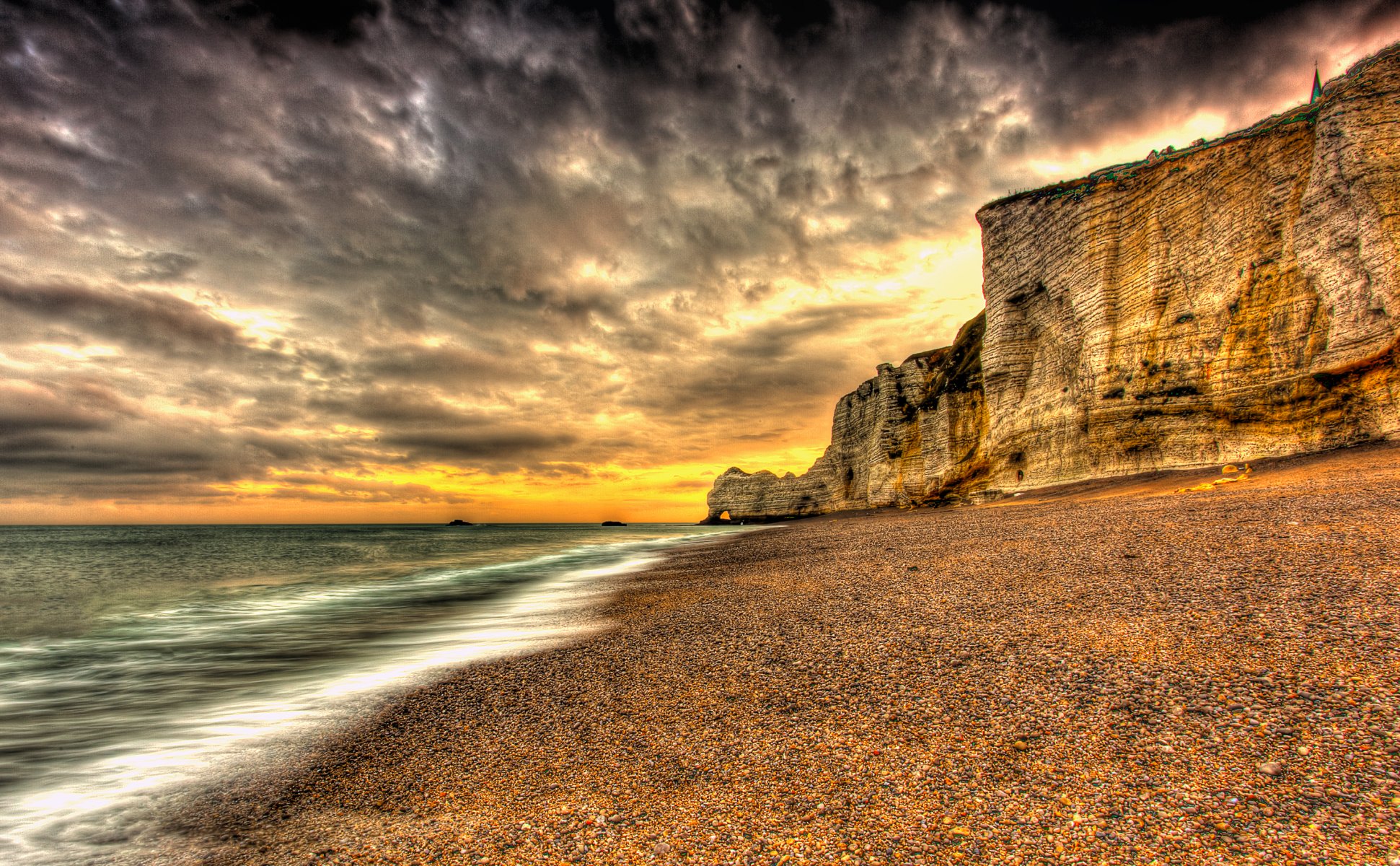 natur landschaft himmel sonnenuntergang strand meer ozean sonne sand morgendämmerung felsen wolken rock