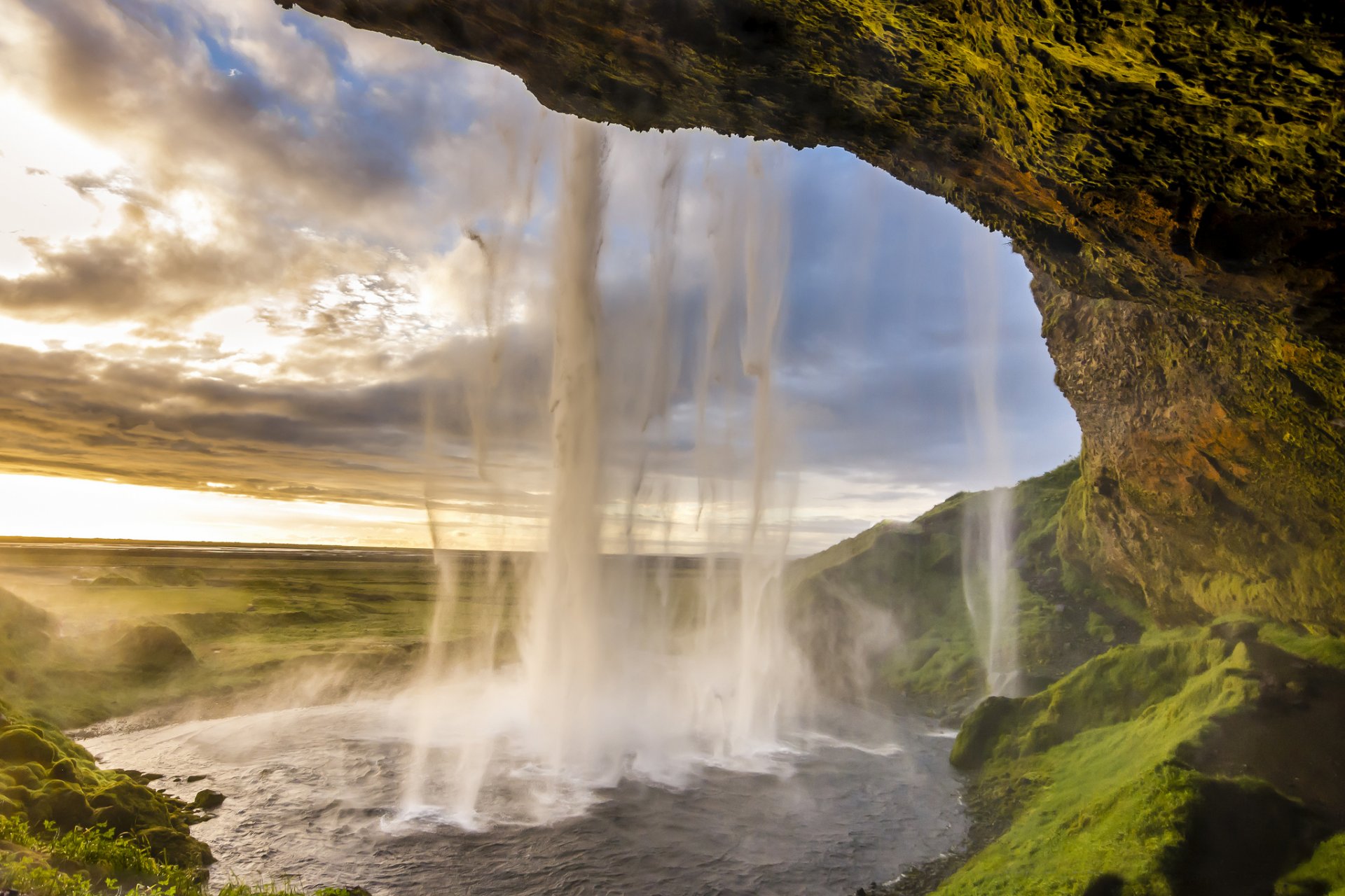 исландия водопад селйяландсфосс seljalandsfo