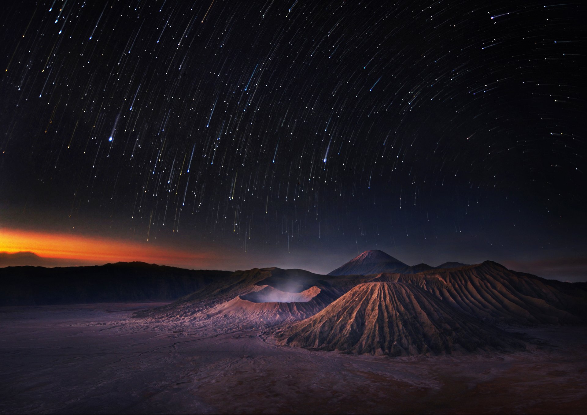 sterne sternschnuppen universum nacht berge himmel raum sternschnuppen raum