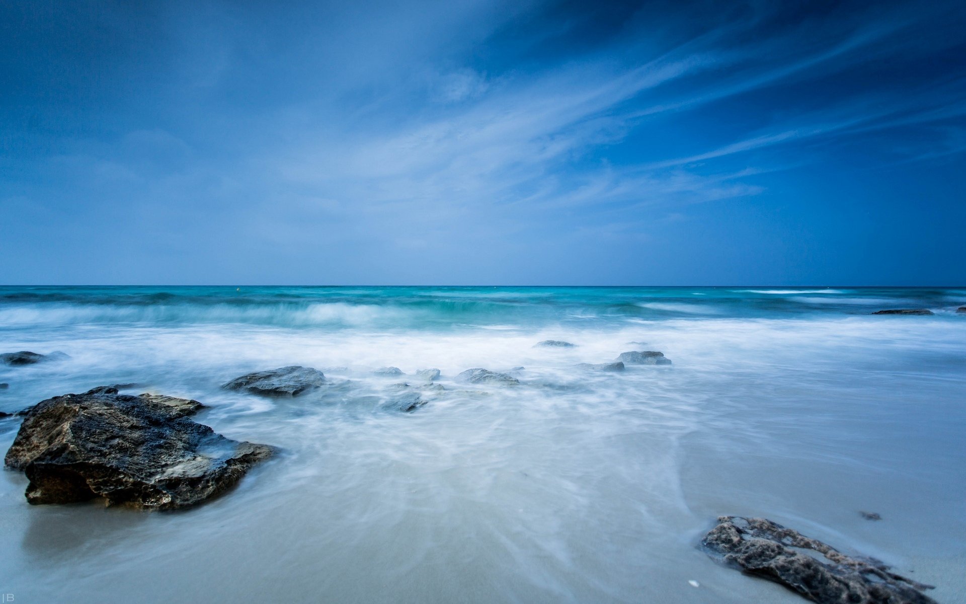 landschaft natur meer fluss wasser steine stein himmel blau hintergrund tapete widescreen vollbild widescreen widescreen