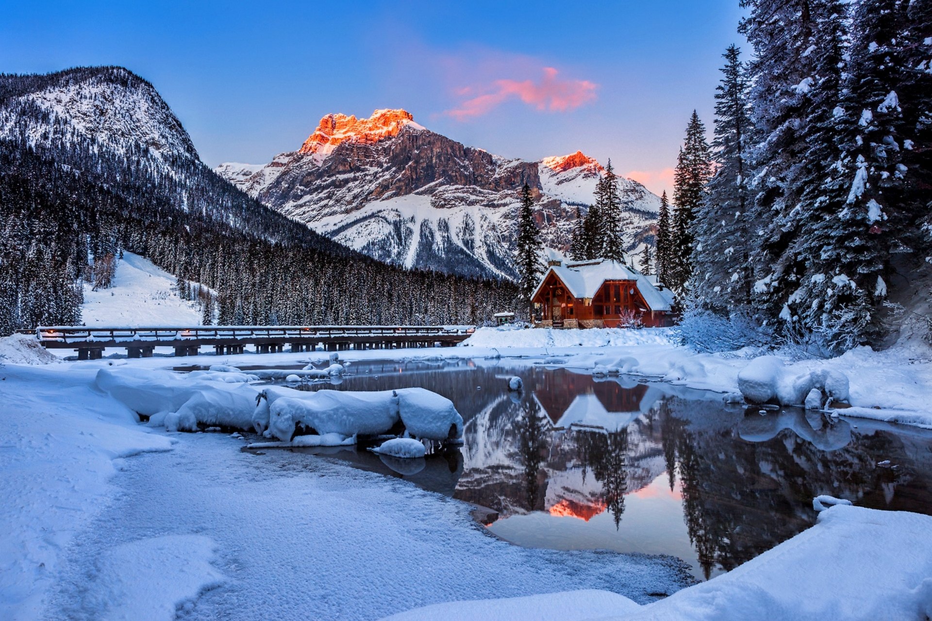 natura casa riflessione inverno neve fiume cielo bianco paesaggio inverno bianco fresco bello