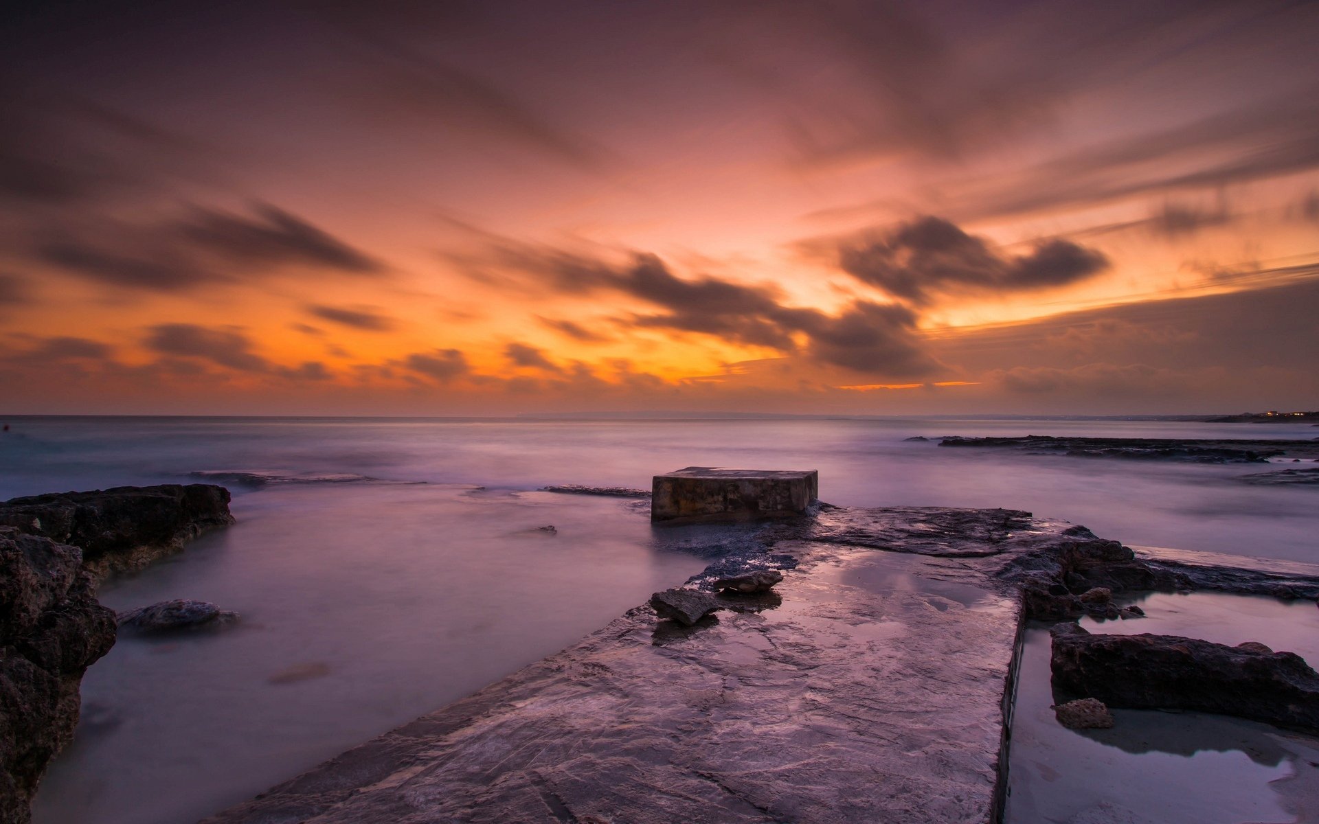 landschaft natur meer fluss wasser steine himmel wolken hintergrund tapete widescreen vollbild widescreen widescreen