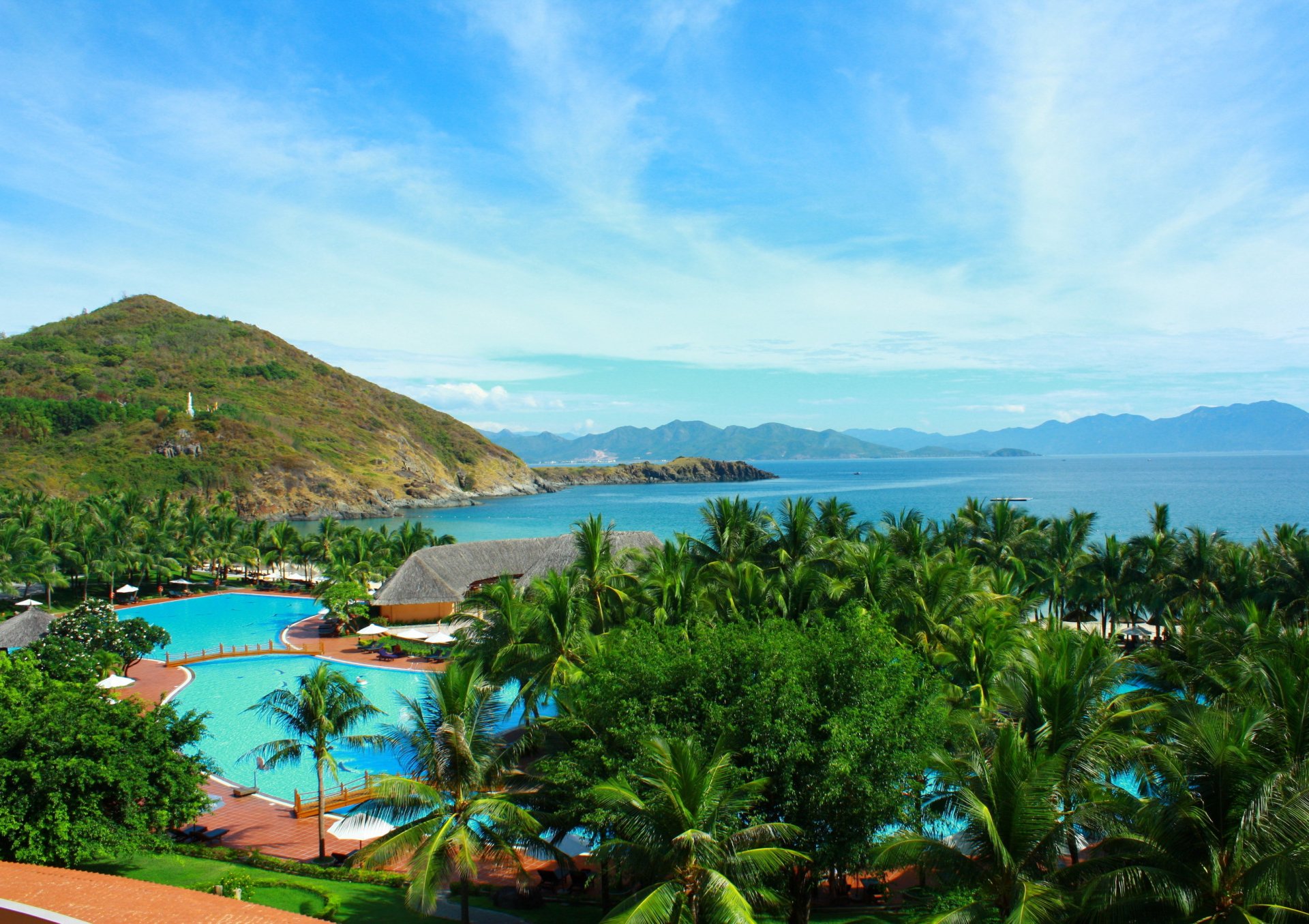 tropen insel schwimmbad thailand inseln meer berge natur