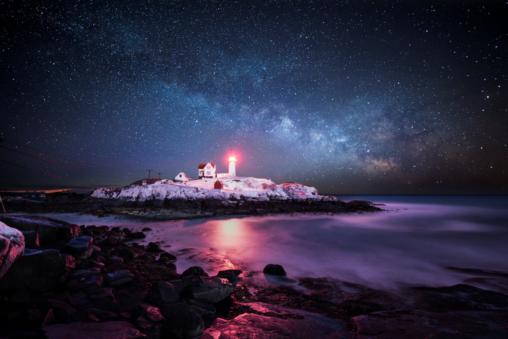 concordville york corner me usa atlantic ocean island lighthouse light sky star