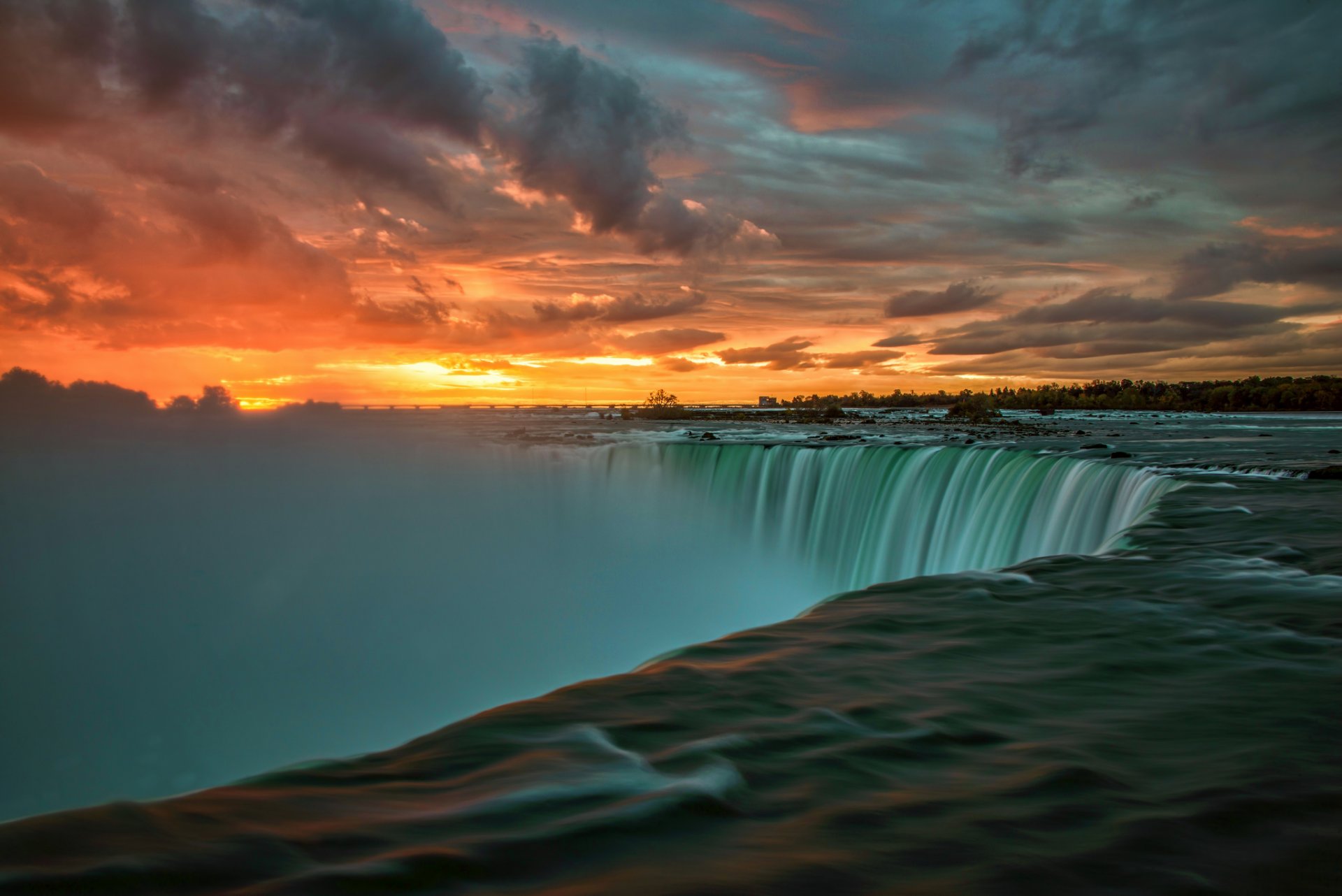 canada ontario niagara river morning sunrise