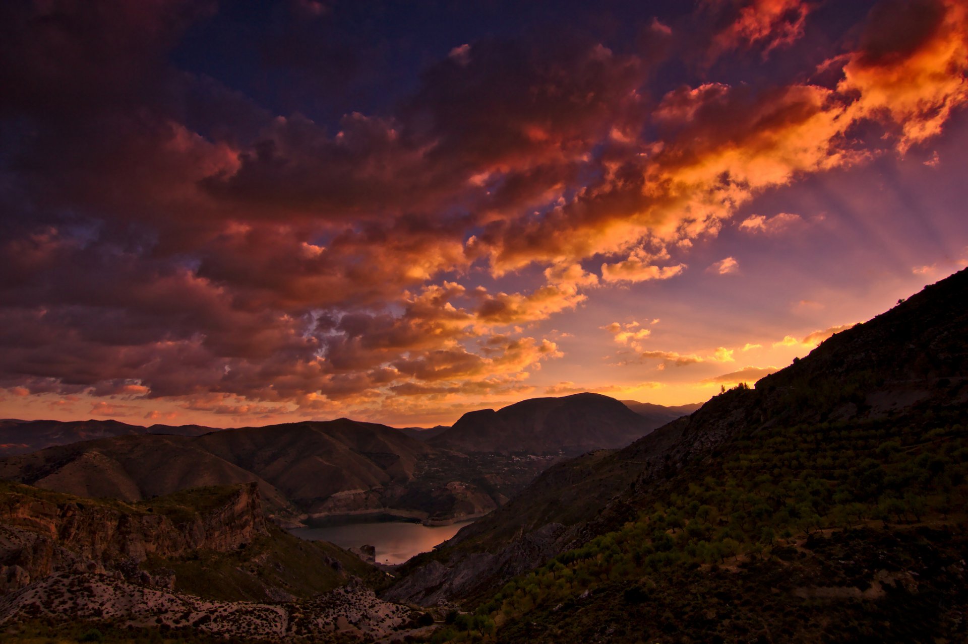 états-unis californie montagnes sierra nevada lac canales matin lever du soleil