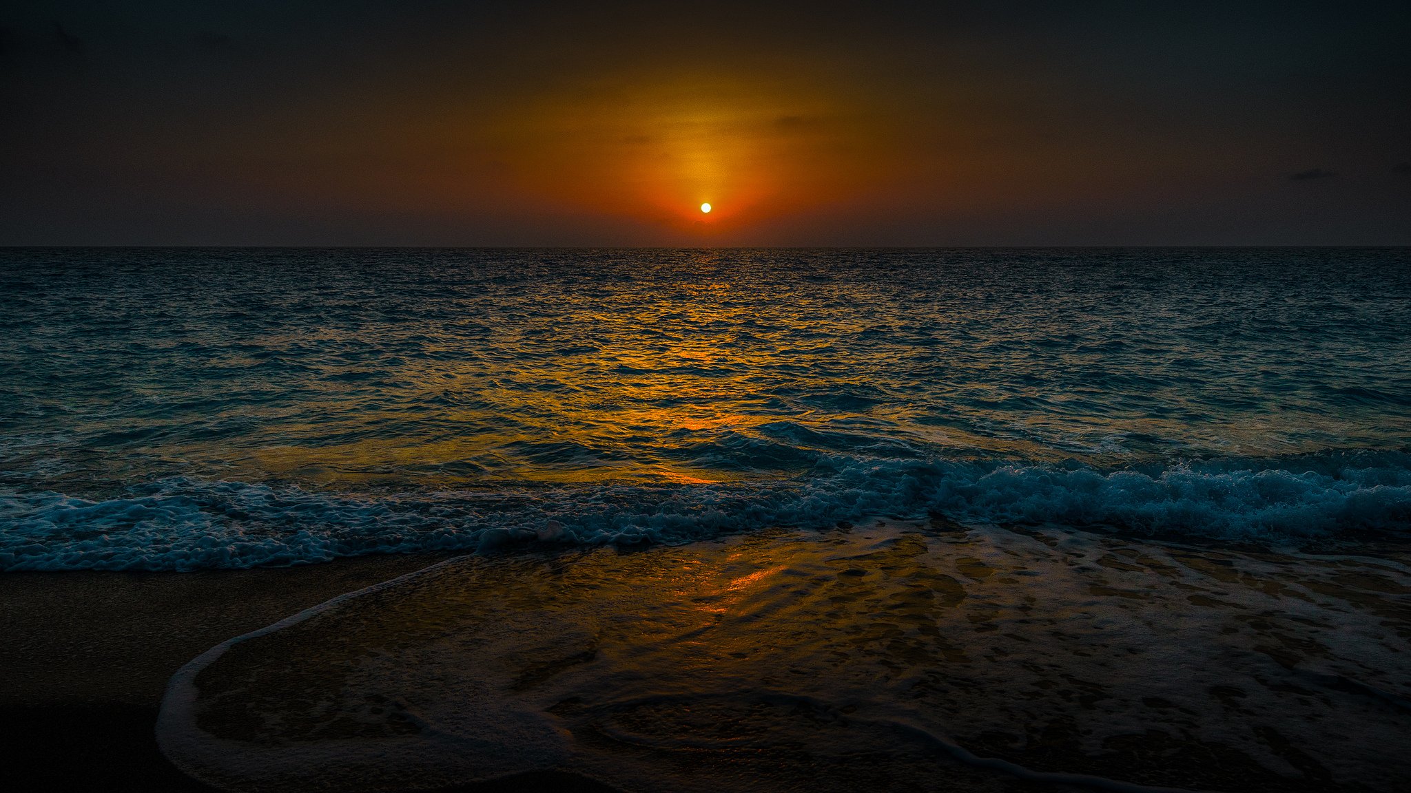 mer plage soleil coucher de soleil