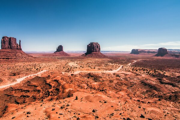 Monument Valley in the USA. Desert