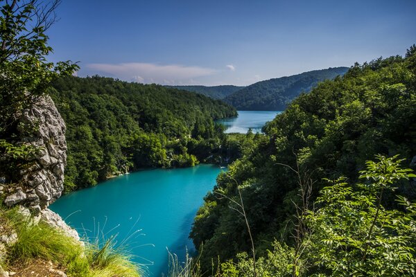 Image of a blue-eyed lake near a national park in the mountains