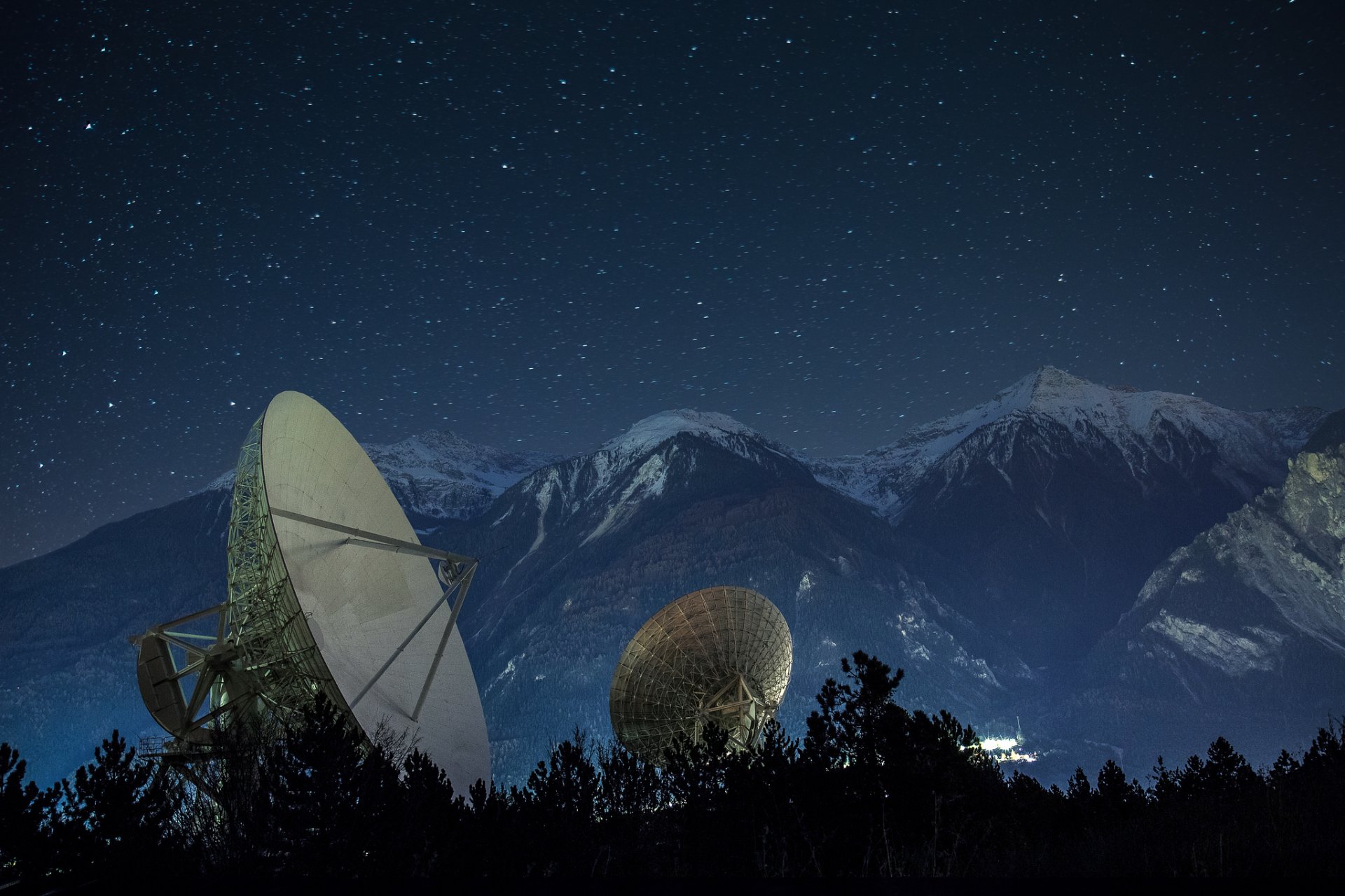 mountain night satellite antenna didier dumoulin photography