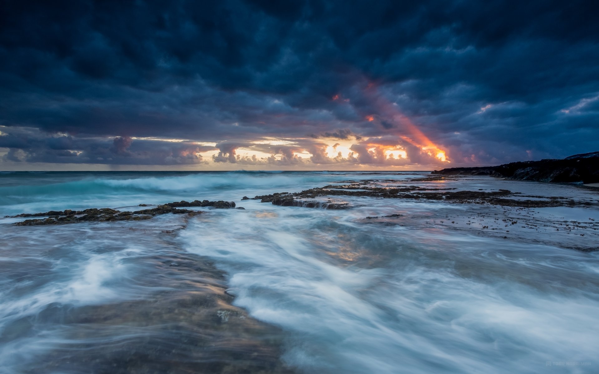 stati uniti hawaii oceano costa costa sera tramonto blu cielo nuvole