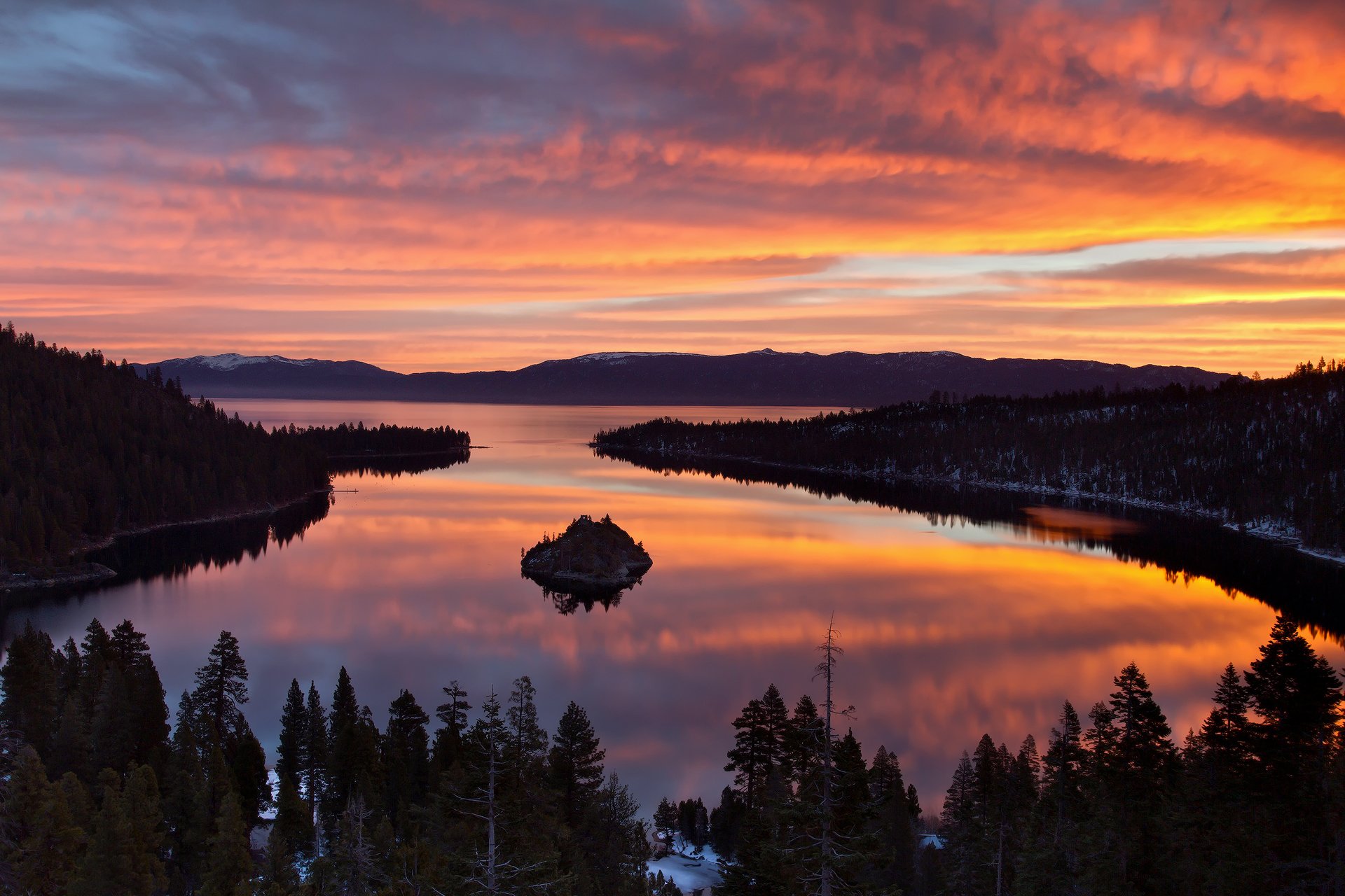 estados unidos california lago tahoe sierra nevada mañana bosque primavera marzo mario fotografía