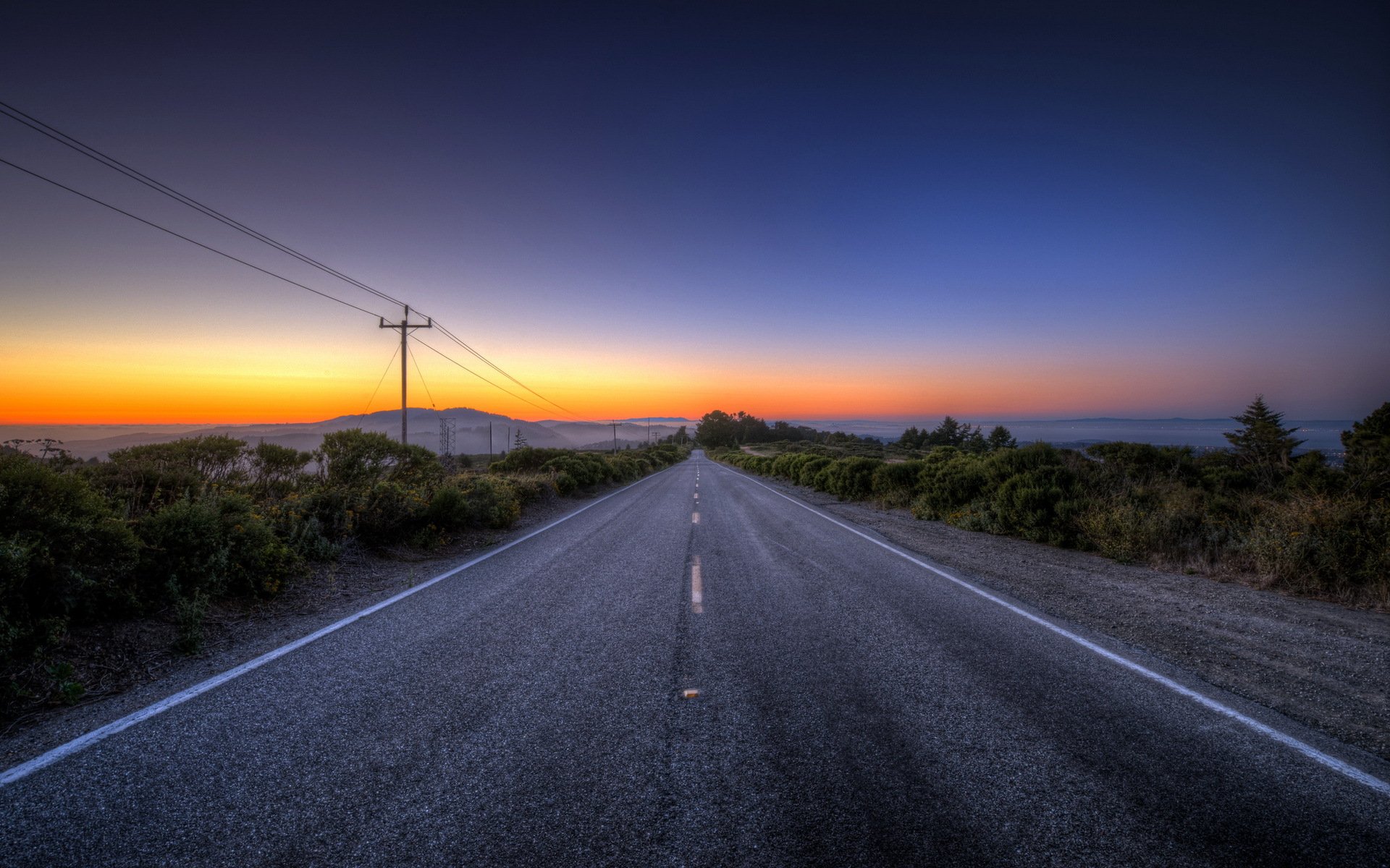 tramonto strada paesaggio