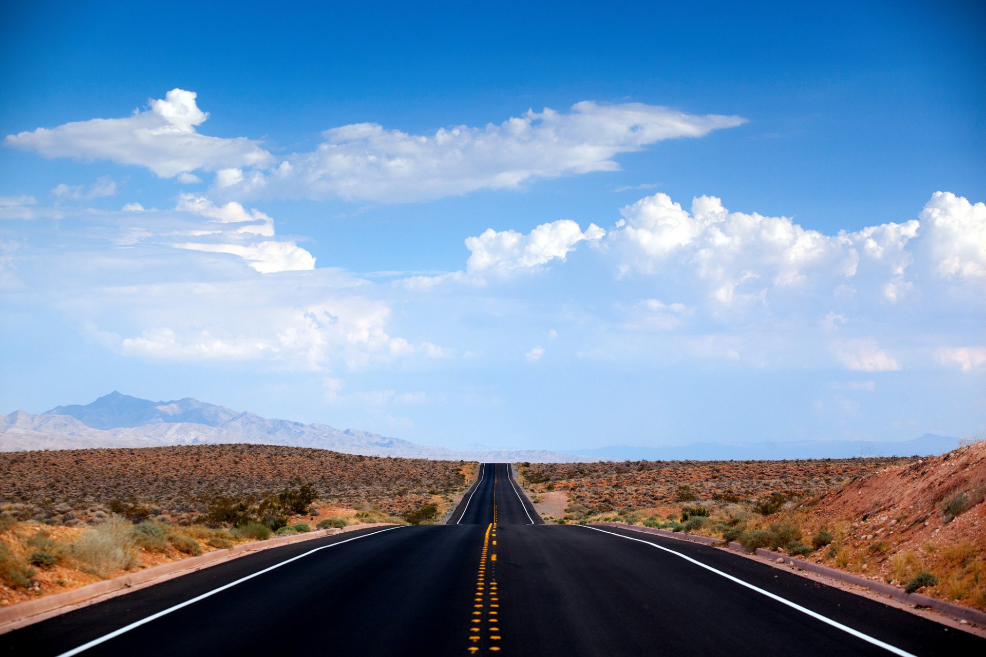 stati uniti nevada strada deserto nuvole