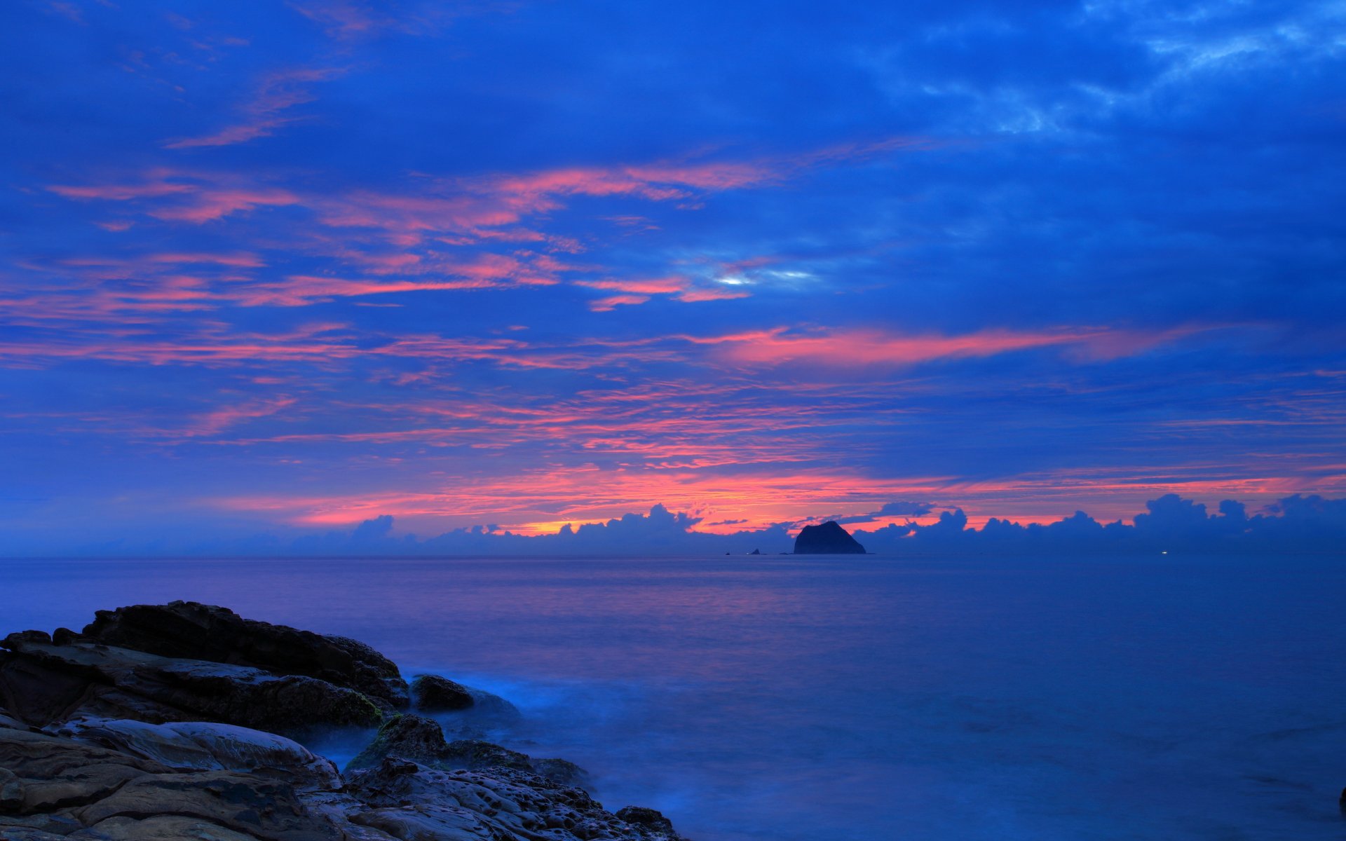 mare notte paesaggio