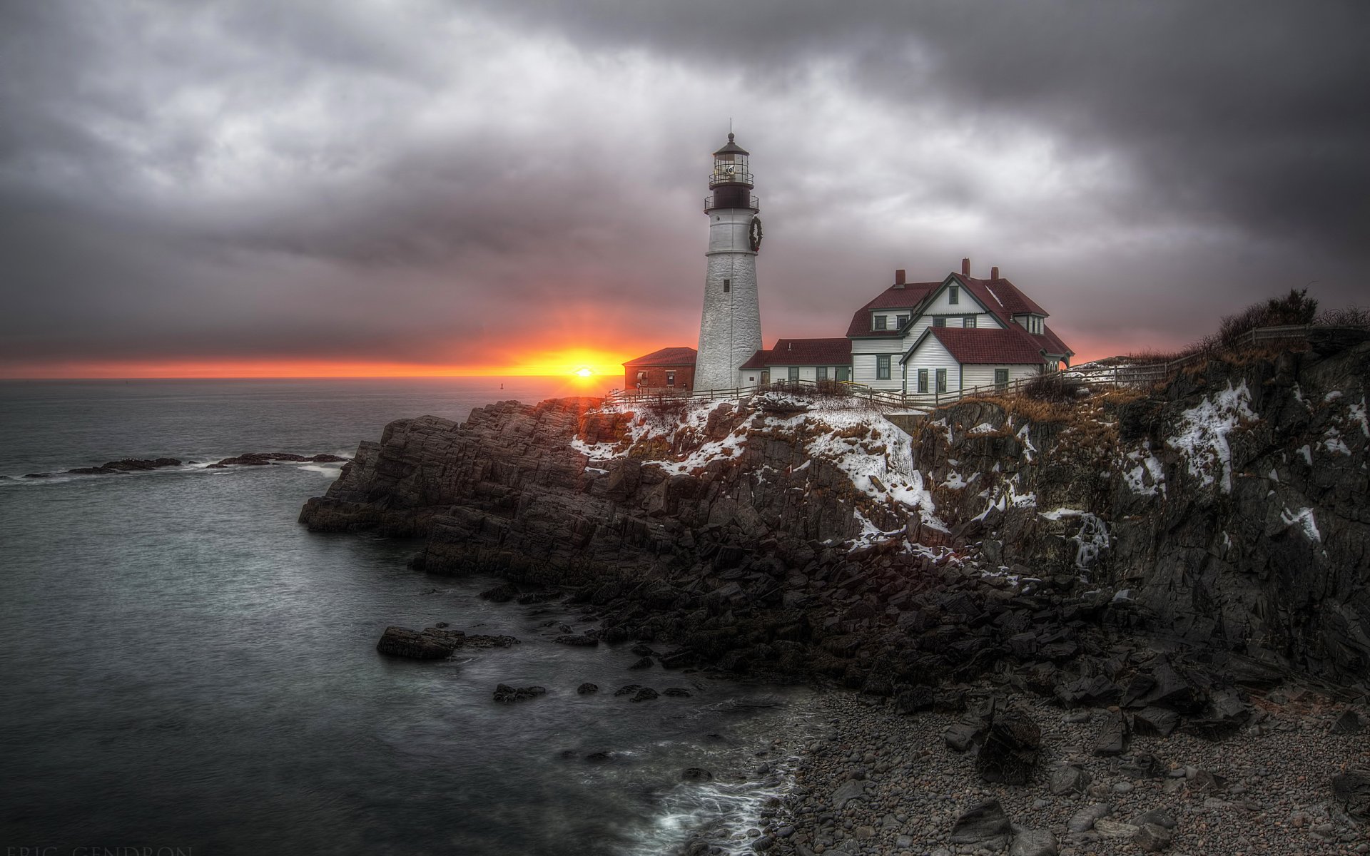 estados unidos maine cabo elizabeth mar faro