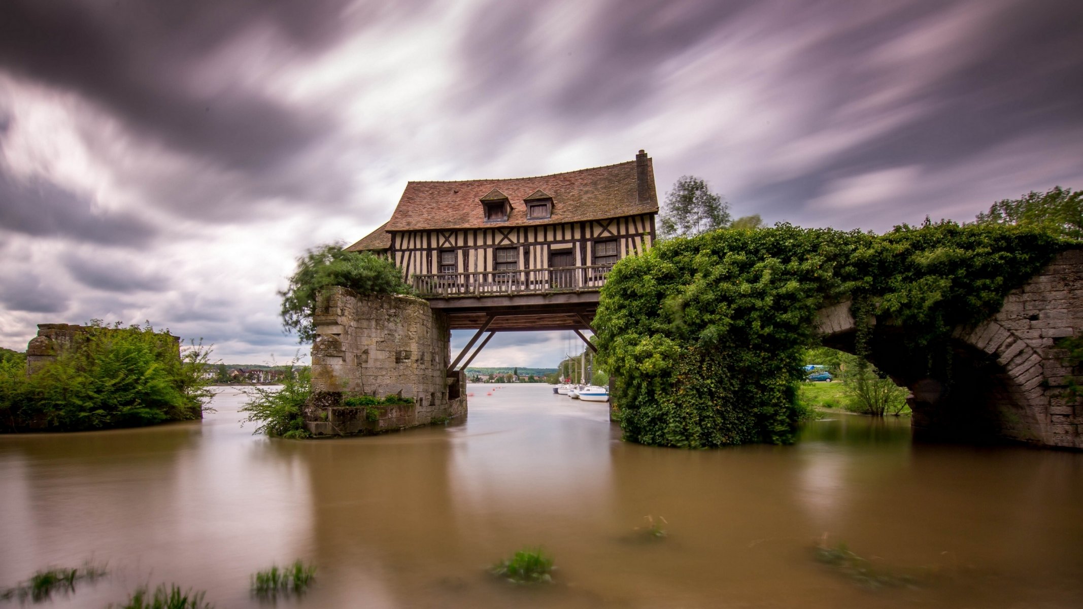 vernon france price river old mill broken bridge