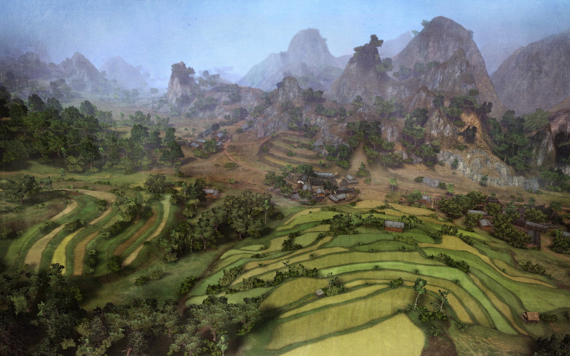 mountains graphics world of tanks summer fields greenery nature landscape panorama bird s-eye view games game dragon ridge map loading screen art wot sky