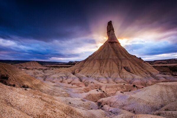 Sonnenuntergang im Bardenas Reales Nationalpark