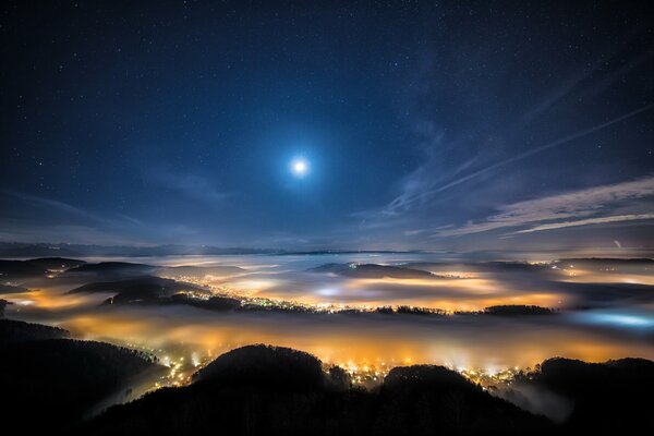 Mountain view from the top in Switzerland