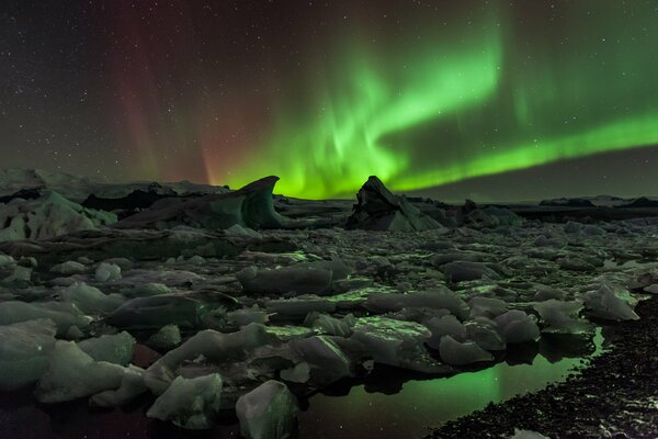 Photo des aurores boréales dans le Nord