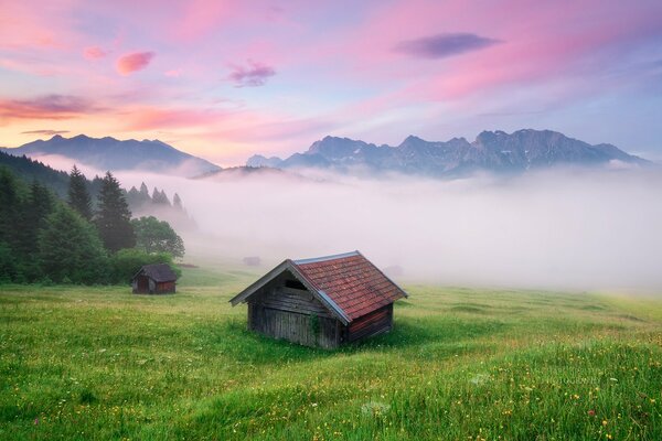 Alone in the center of pristine beauty