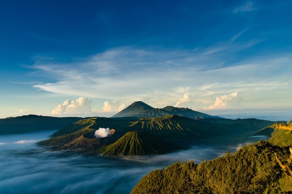 Photo volcanic complex-tenger caldera