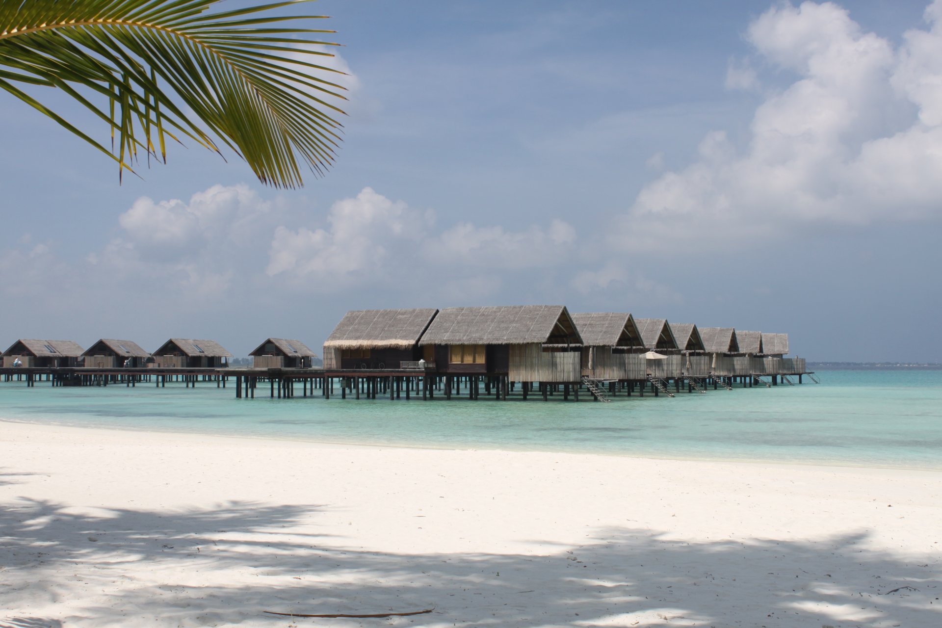 bungalow sur pilotis maldives île paradisiaque eau bleue