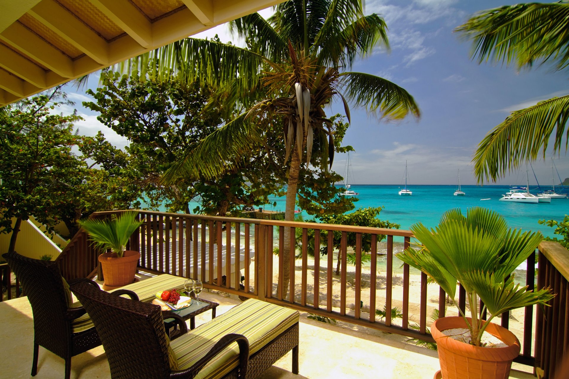 mer plage terrasse balcon vue horizon se détendre se détendre