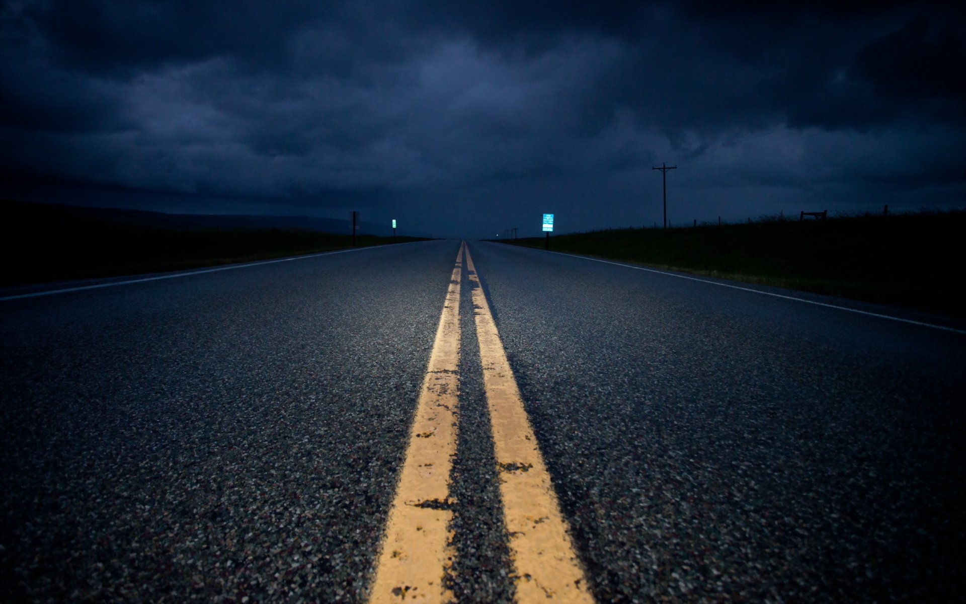 straße nacht landschaft