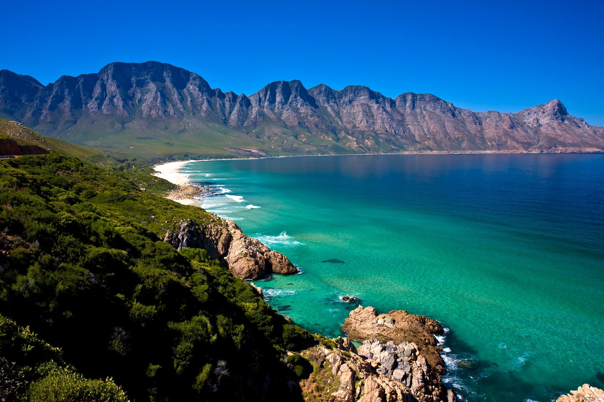 côte mer côte sud afrique le cap montagne forêt