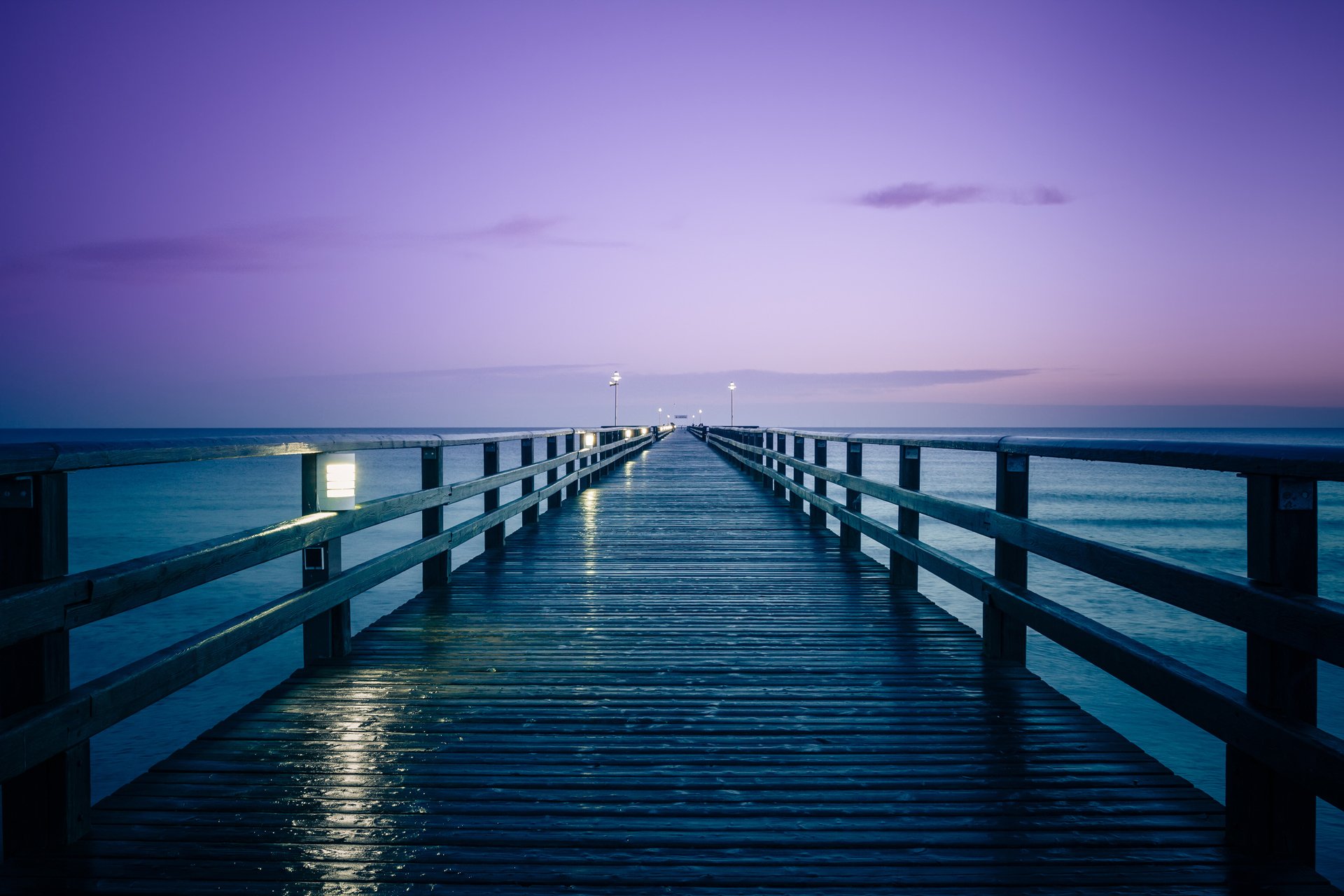 alemania mar báltico muelle amanecer mañana marcus rosa foto