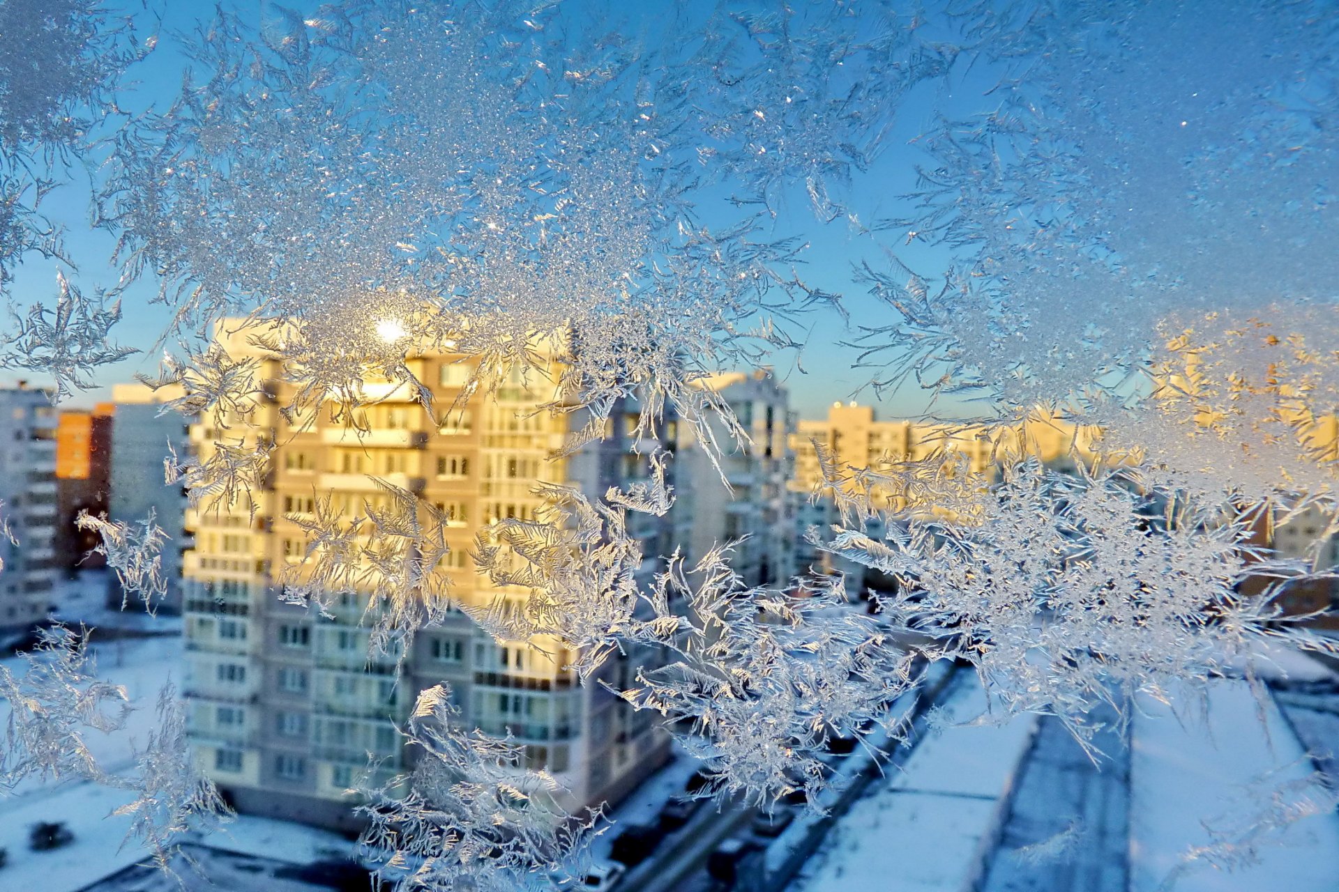 hiver fenêtre modèle gel maison