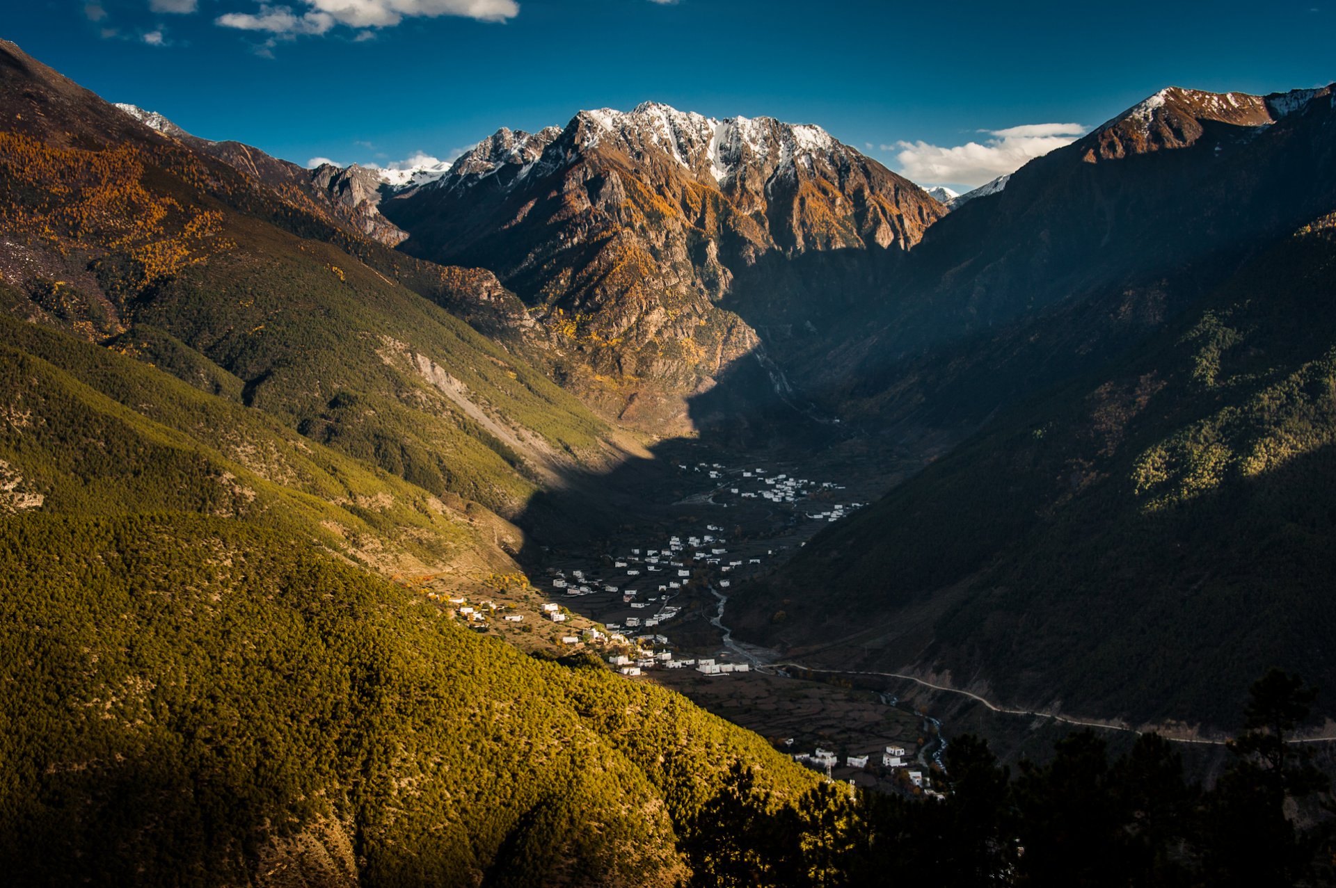 berge china tibet himmel tal