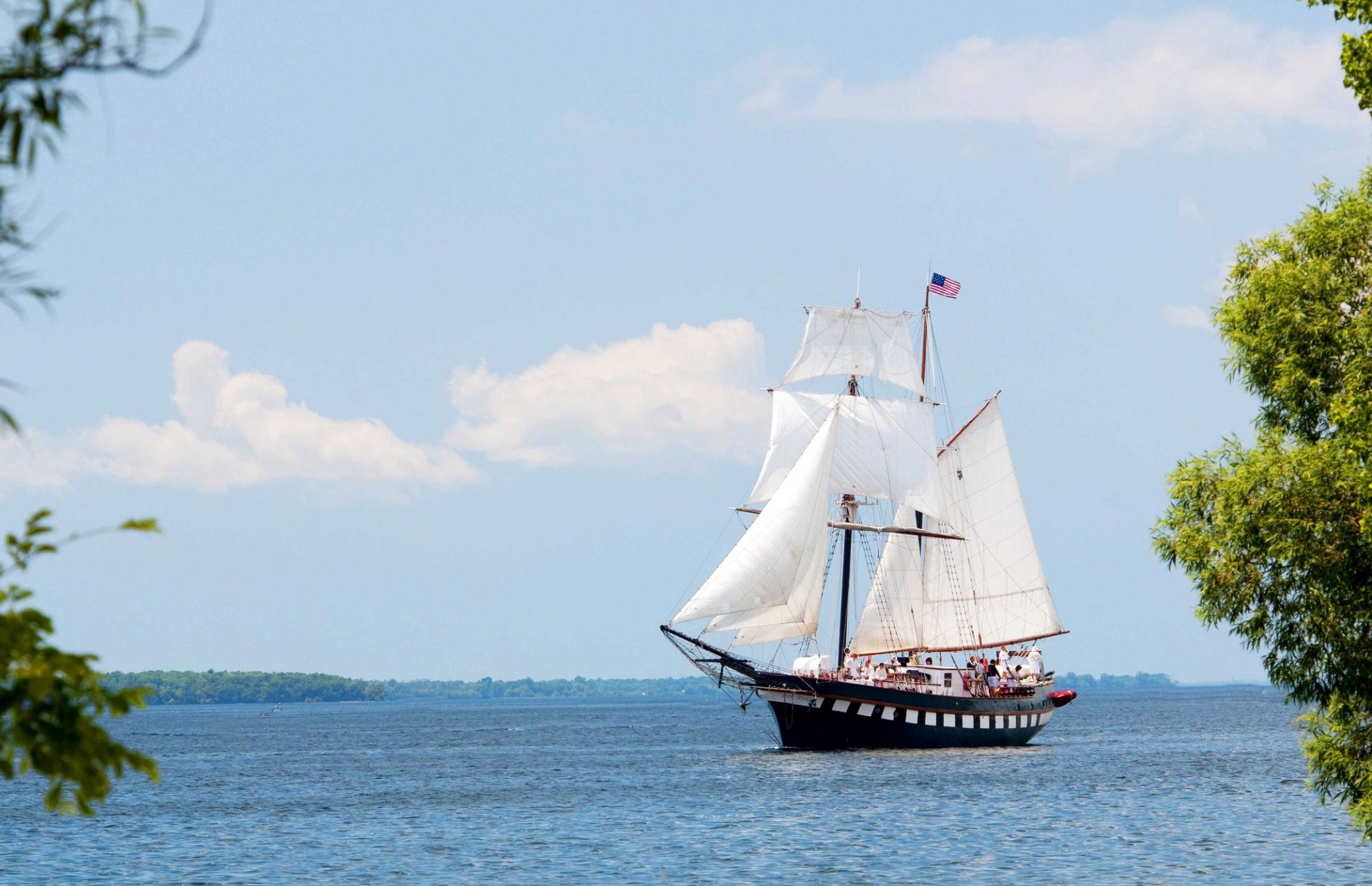 ailboats white sail mast ship