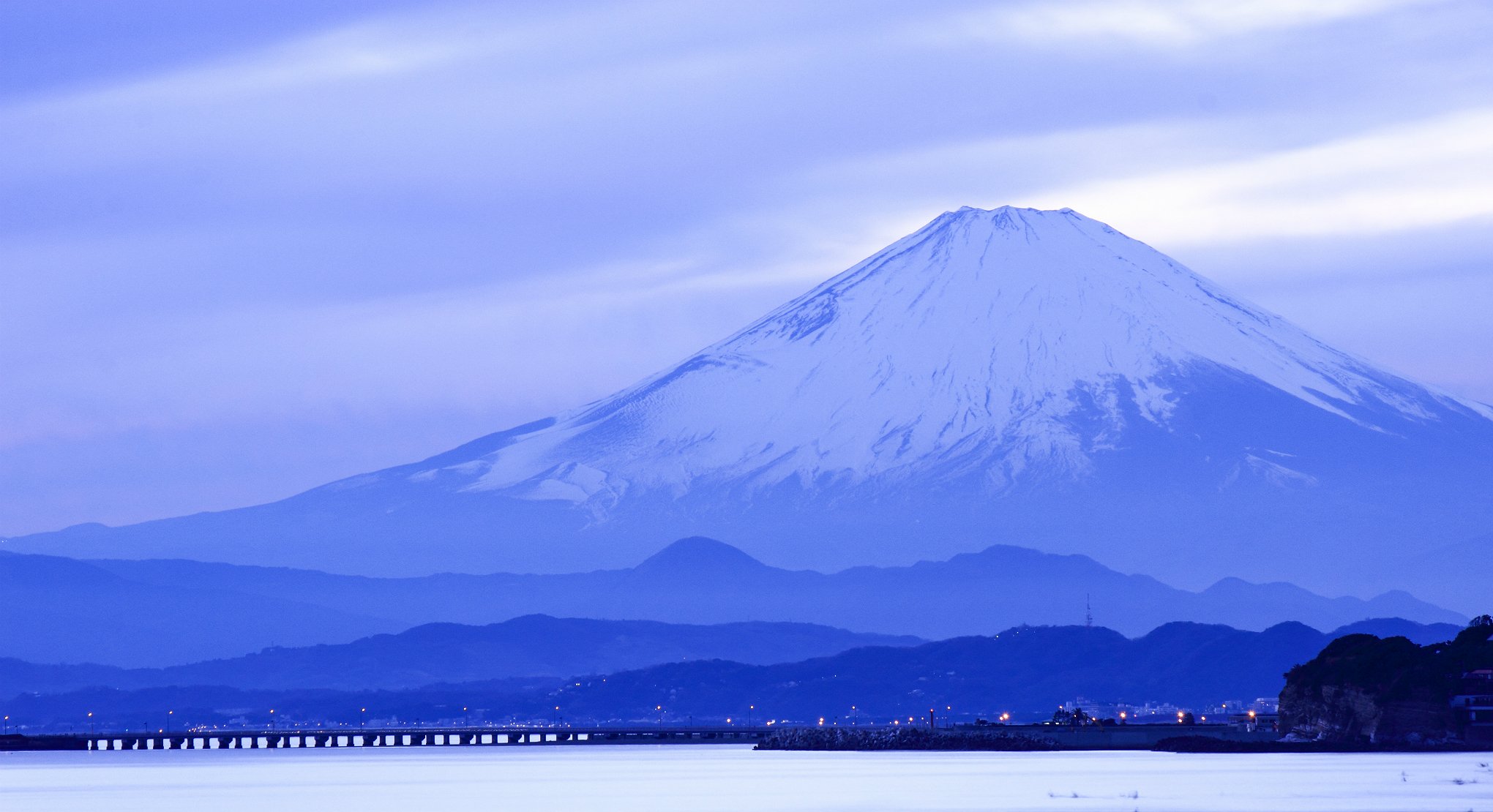 japon île honshu montagne fujiyama mer