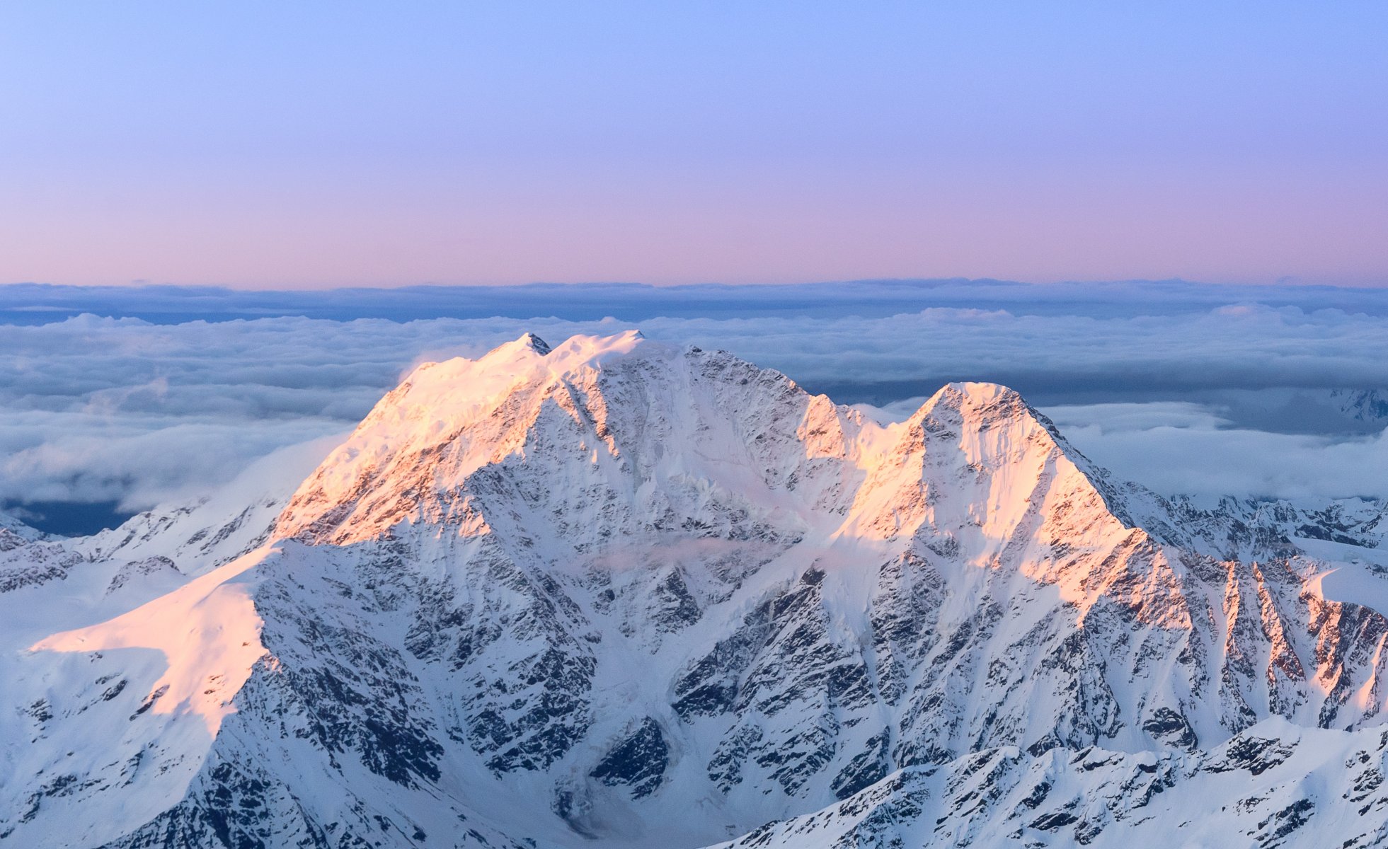 montagnes nuages ciel glacier glacier sept caucase lever du soleil