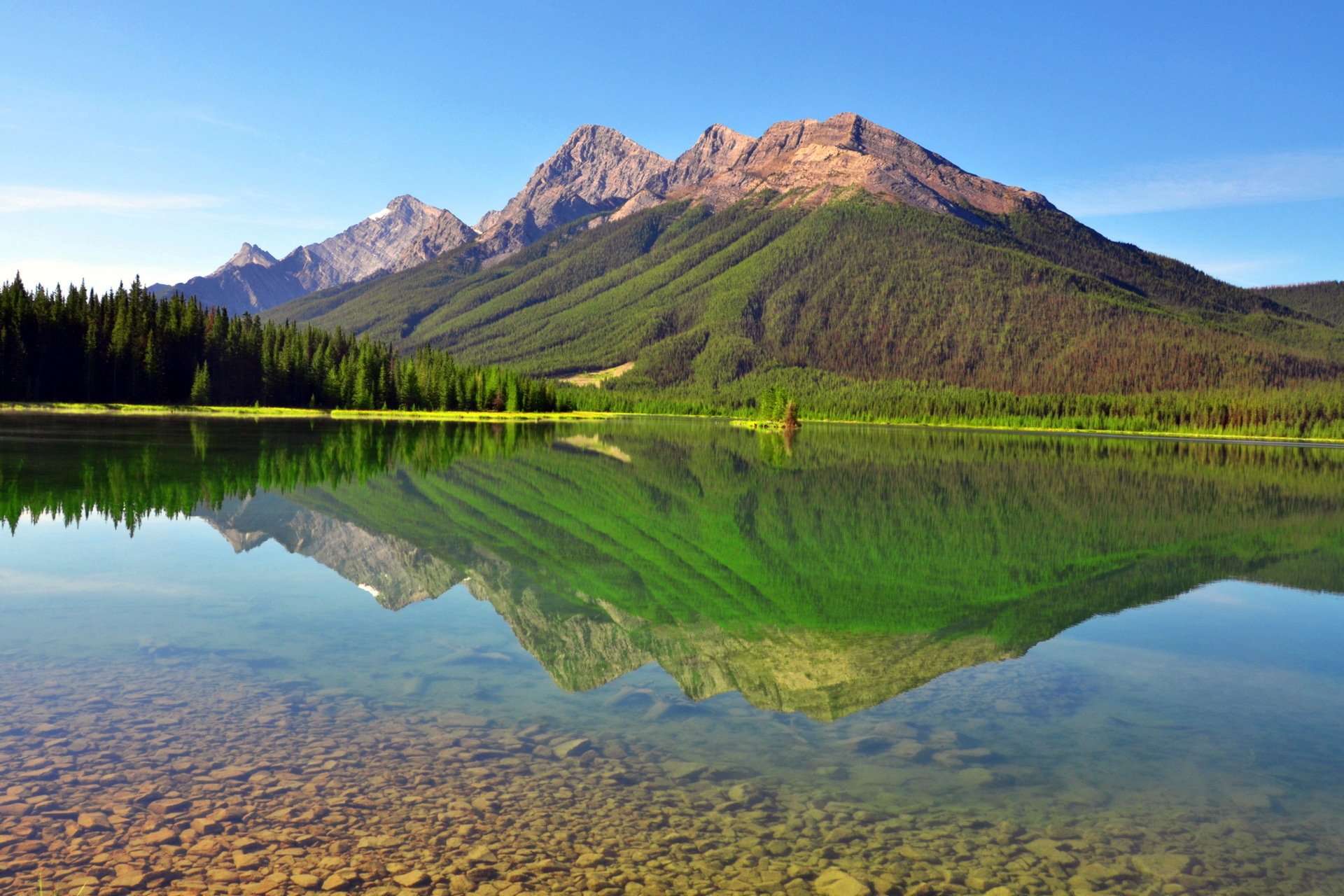 lac montagnes été nature paysage