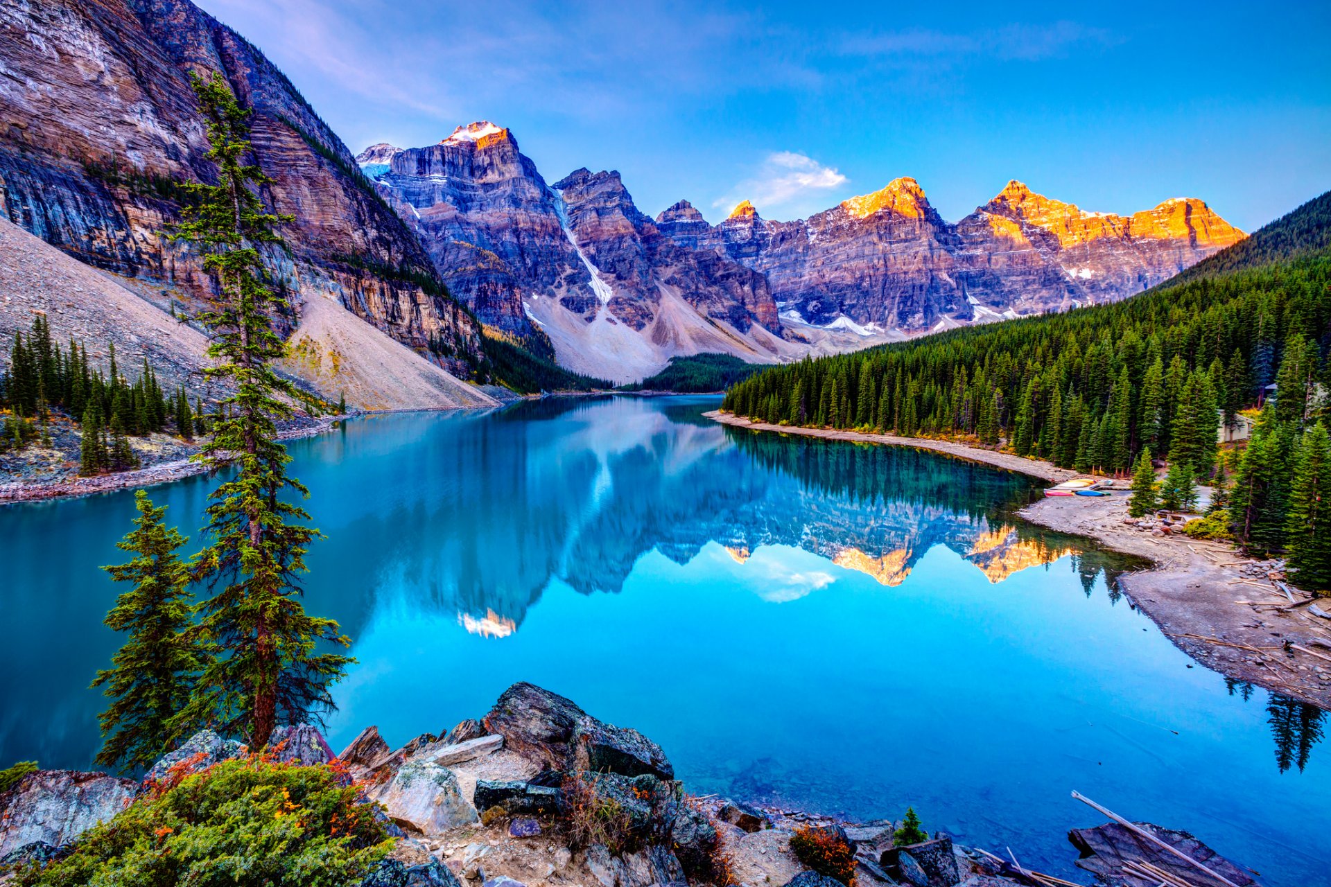 natura cielo nuvole lago montagne paesaggio alberi