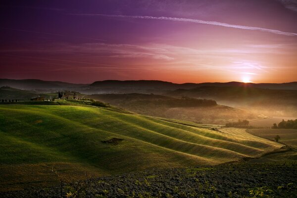 Il cielo della sera Toscana