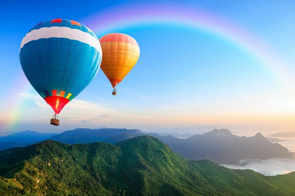 Globos en la cima