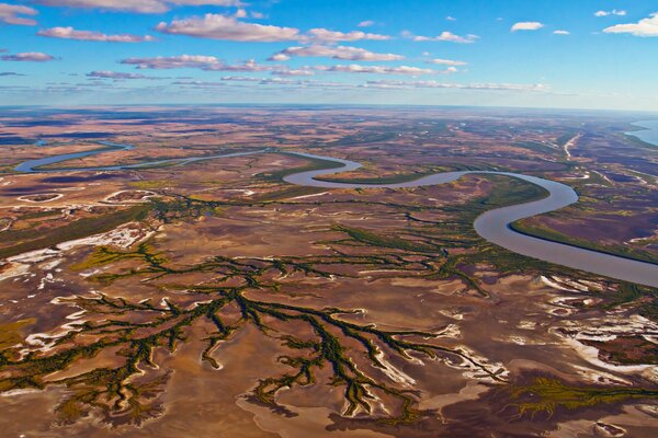 A beautiful valley with a curved river