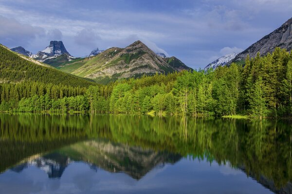 Parque nacional canadiense con lago