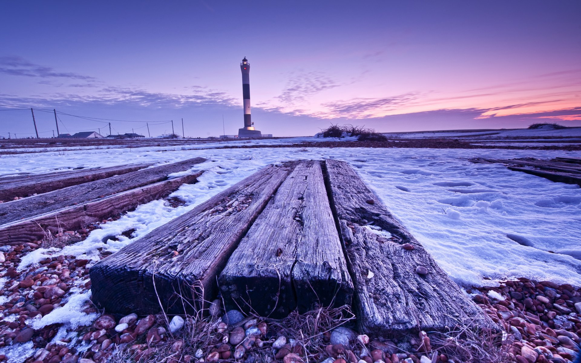 nacht leuchtturm bretter landschaft himmel