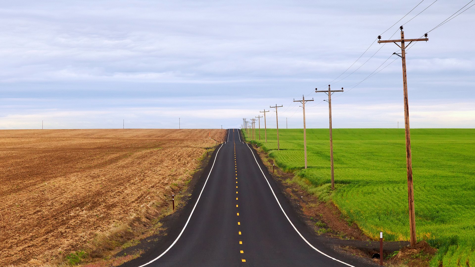 route champs verdure deux piliers